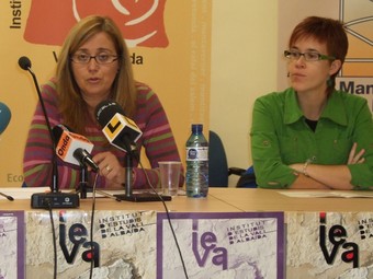 La presidenta de l'Institut d'estudis de la Vall d'Albaida presenta el congrés. /  CEDIDA