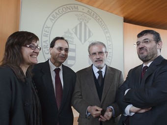 D'esquerra a dreta: María Antonia García Benau, Vicent Soler, Esteban Morcillo i Antoni Furió. /  MIGUEL LORENZO