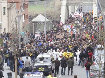 Una vista general de la manifestació DIMAS BALAGUER