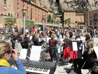 Una imatge del concert de la big band alemanya a Montserrat.