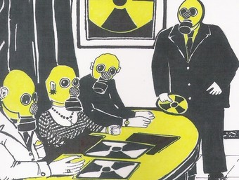 Un detall de la portada de «Cementiri nuclear». EL PUNT