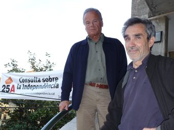 Jaume Aixalà i Jaume Font, portaveus de la plataforma Santa Susanna Decideix. T.M