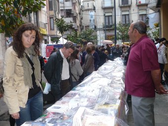A Tortosa, algunes llibreries van haver de protegir els llibres amb plàstics. G.M