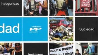 Fulletó repartit pel PP de Badalona i que relaciona immigració amb inseguretat EL PUNT