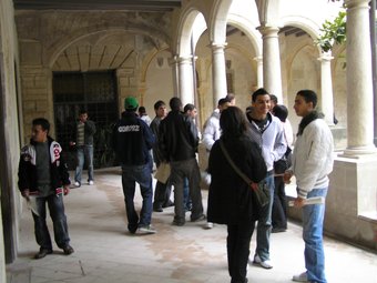 Acte de presentació de les obres de recuperació del claustre de Sant Francesc, a Vilafranca.  A.M