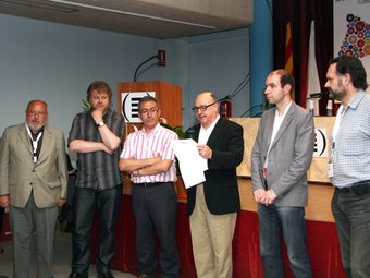 Presidents de les Associacions de Publicacions Periòdiques de tot l'àmbit lingüístic català, reunits a Les Borges Blanques. /  CEDIDA