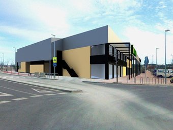 Imatge virtual del futur edifici del mercat municipal, que estarà situat a la zona del Parc Central de les Roquetes.  M.L