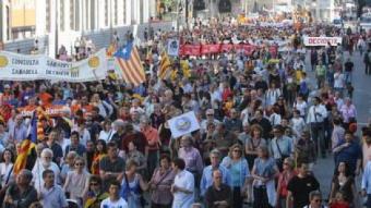 La marxa va reunir gent de tot Catalunya. ORIOL DURAN