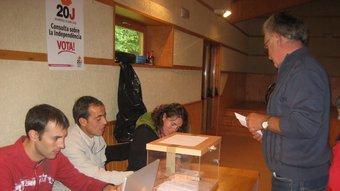Un detall de la votació a Guils de Cerdanya. J.C.