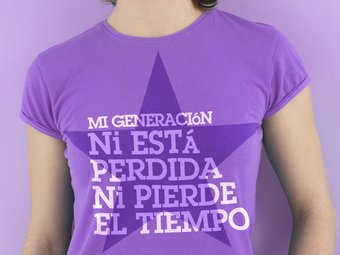 Samarreta serigrafiada amb l'eslògan de la campanya. /  ARXIU