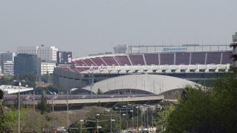 Vista del Miniestadi i el Camp Nou que van ser el centre de les negociacions entre el Barça i l'Ajuntament ANDREU PUIG