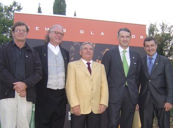 Alan Limmer, Paul White, Francesc Jiménez, Pau Roca, Josep Roca, ahir a Torrent. S.G-A