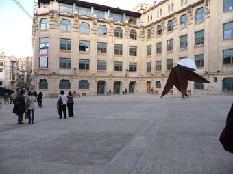 Plaça d'Alcoi en que està situada la seu de la Politècnica de València. /  ESCORCOLL