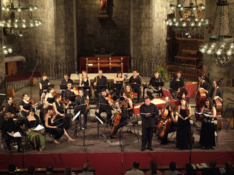 L'Acadèmia 1750 , l'orquestra del Festival de Torroella, en una actuació de l'any passat. ARXIU