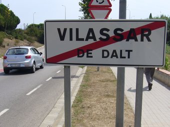 Cartell de sortida del municipi de Vilassar de dalt G.A.