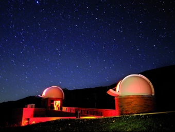 El parc de telescopis del COU d'Àger, al cor del Montsec. JORDI BAS / COU MONTSEC