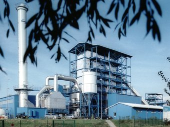 Central de biomassa deMalchin, a Alemanya, de 10 megawatts de potència, en servei des del 2003 SIEMENS PRESS PICTURE