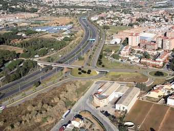 Imatge virtual de la ronda del Baix Maresme en la cruïlla amb la carretera de Premià de Dalt, on s'hi construiran dues rotondes.