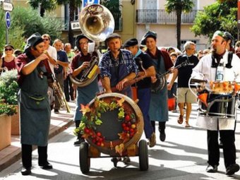 Una banda musical en l'edició 2009 de la festa. BANYULS DE LA MARENDA