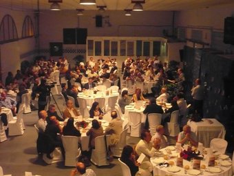 L'antiga llotja del peix del port d'Arenys on es va celebrar el sopar inaugural. E.F