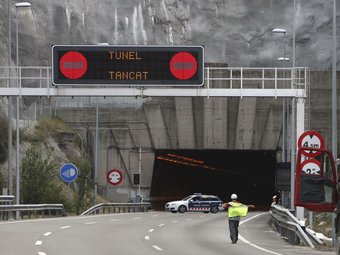 Una imatge del túnel del Bruc, avui tallat al trànsit SUSI SÁEZ / EFE