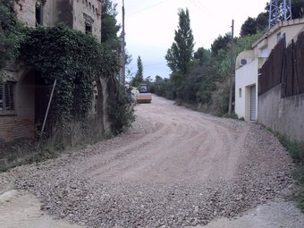 El futur carrer de l'Oreneta, a la zona de Sotavia, en el moment d'inici dels treballs AJUNTAMENT DE SANT QUIRZE