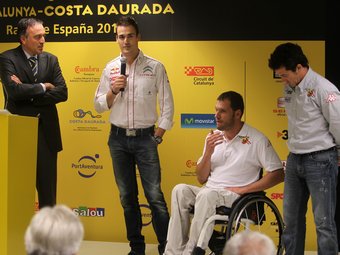 Dani Sordo, Albert Llovera i Marc Martí, en la presentació.  JOSÉ IRÚN