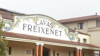 La façana de les Caves Freixenet està inspirada en les vinyes que caracteritzen la zona.  A. PUIG