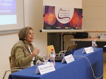 Evangelina participa en l'obertura de l'Escola Maria Moliner. CEDIDA