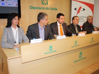Debat electoral de les 5 principals forces polítiques de Lleida celebrat a la Diputació de Lleida i organitzat pel Col·legi de Periodistes. ACN