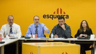 L'executiva d'Esquerra va donar dilluns el seu suport unànime al president de la formació, Joan Puigcercós ROBERT RAMOS