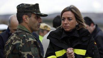 La ministra va assistir ahir a un simulacre d'explosió a Madrid ANDREA COMAS /EFE