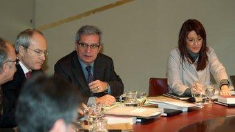 La secretària del govern, Laia Bonet, a la dreta, en una recent reunió del consell de govern GABRIEL MASSANA