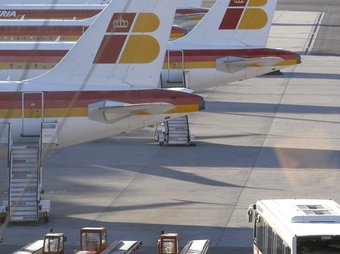 Avions a Madrid-Barajas. EFE