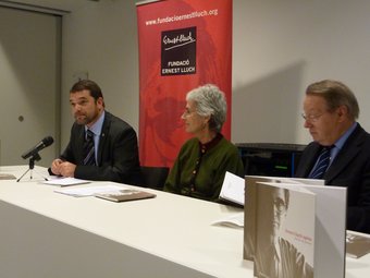 Ferrer, Casals i de Puig (d'esquerra a dreta) en la presentació del desè volum d'articles d'Ernest Lluch a Vilassar de Mar. LLUÍS ARCAL