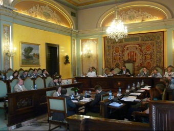 L'Ajuntament de Lleida en una sessió plenària. ARXIU