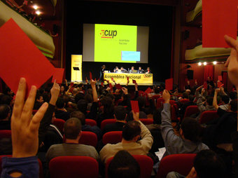Un moment de l'Assemblea Nacional de la CUP, avui a Vilanova i la Geltrú CUP