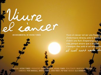 Imatge de la portada del documental Viure el càncer, de Vicens Tomàs