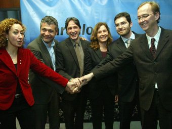 Reagrupament i ERC segellen l'acord per anar junts a les eleccions municipals de Barcelona JUANMA RAMOS