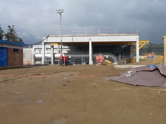 Detall de les noves instal·lacions de la planta de pretractament de Pineda. T.M
