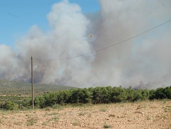 Incendi del 6 de setembre que va posar en perill el casc urbà de Bocairent. B.S