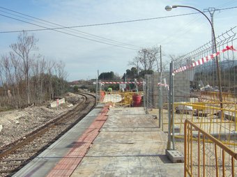 Estat enq ue s'hi troben actualment les obres de remodelació de l'estació. CEDIDA