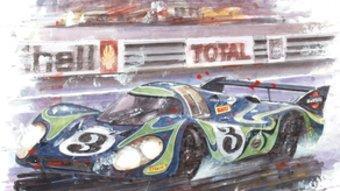Aquesta és una les aquarel·les que Ferrigno dedica al Porsche 917.
