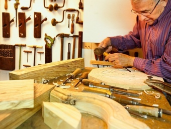 Un taller artesanal de fusta, a la Sénia. CEDIDA