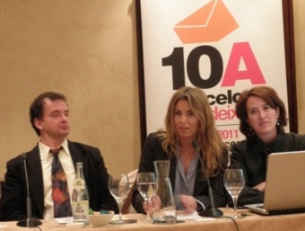 Els portaveus de Barcelona Decideix Alfred Bosch, Anna Arqué i Elisenda Paluzie, avui a Madrid ACN