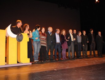 Premiats en l'anterior nit de la FEV celebrada a Alcoi. EL PUNT AVUI
