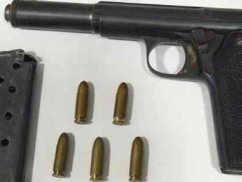La pistola intervinguda pels Mossos als atracadors ACN
