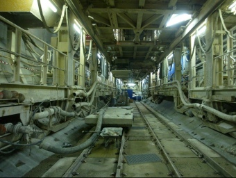 La tuneladora de l'L9 al tram de la Zona Franca, un cop va poder reprendre l'obra després de quedar encallada un any QUIM PUIG