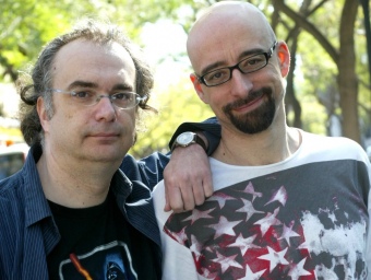 Sebastià Roig i Salvador Macip , autors de la novel·la, que ha obtingut el premi juvenil Joaquim Ruyra QUIM PUIG