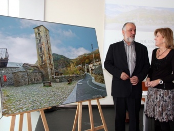 Joan Perelada va presentar ahir a la Llotja de Lleida l'informe de balanç turístic del romànic de Boí. ACN